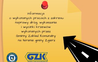 informacja o pracach wykonanych przez GZK