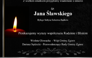 Kondolencje - Jan Ślawski